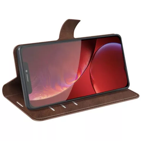 Just in Case TPU Wallet Case &Eacute;tui magn&eacute;tique compatible avec iPhone 13 Pro - marron