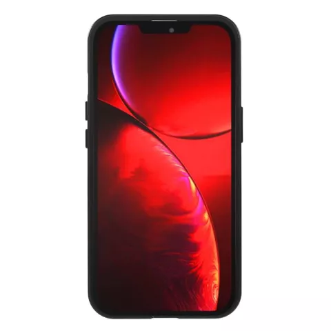 Just in Case Coque en Verre Tremp&eacute; Magn&eacute;tique en M&eacute;tal compatible avec iPhone 13 mini - noir et transparent