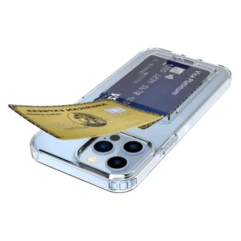 Coque Just in Case Soft TPU Card Holder pour iPhone 13 Pro - transparente