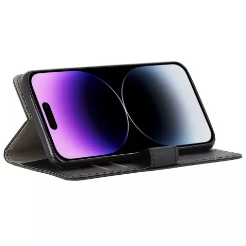 &Eacute;tui portefeuille Just in Case compatible avec iPhone 14 Pro - noir