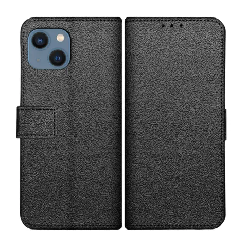 &Eacute;tui portefeuille Just in Case compatible avec iPhone 14 Plus - noir