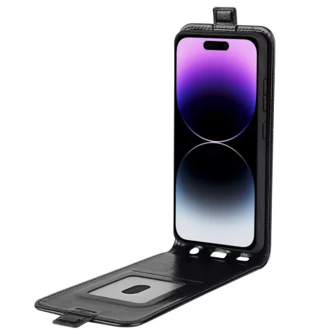 &Eacute;tui &agrave; rabat vertical Just in Case pour iPhone 14 Pro Max - noir