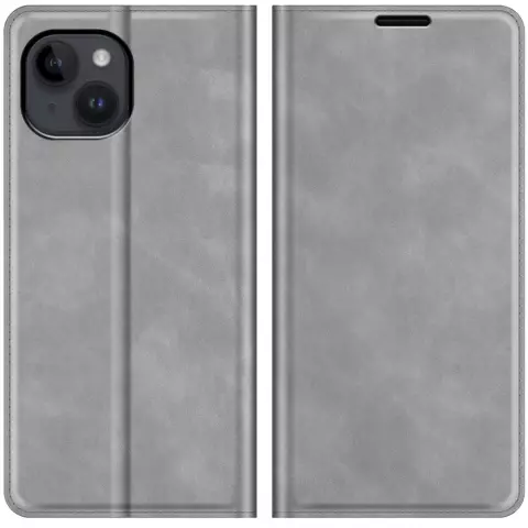 Just in Case Wallet Case &Eacute;tui magn&eacute;tique compatible avec iPhone 14 - gris