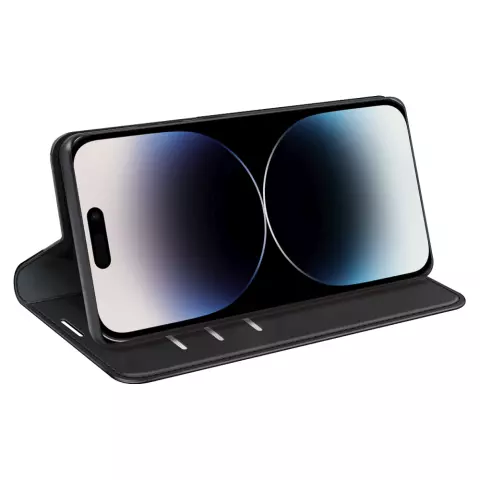 Just in Case Wallet Case &Eacute;tui magn&eacute;tique compatible avec iPhone 14 Pro - noir