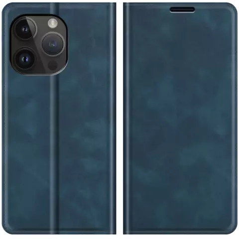 Just in Case Wallet Case &Eacute;tui magn&eacute;tique compatible avec iPhone 14 Pro - bleu