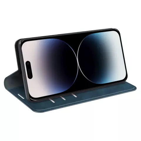 Just in Case Wallet Case &Eacute;tui magn&eacute;tique compatible avec iPhone 14 Pro - bleu