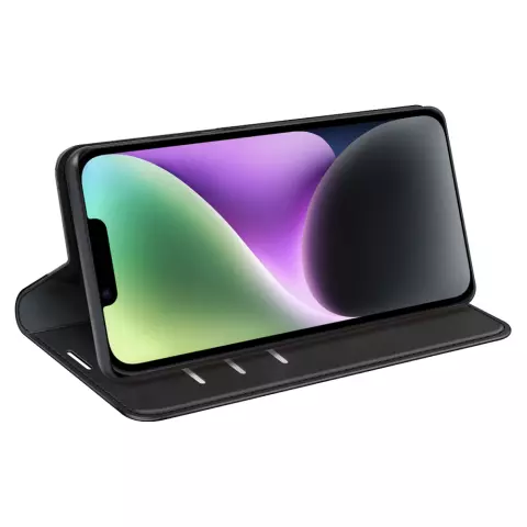 Just in Case Wallet Case &Eacute;tui magn&eacute;tique compatible avec iPhone 14 Plus - noir