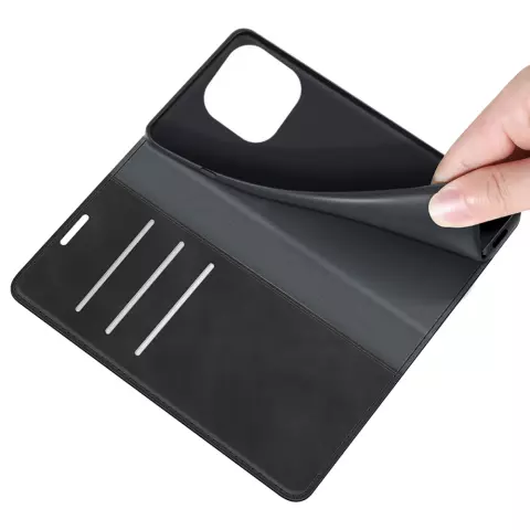Just in Case Wallet Case &Eacute;tui magn&eacute;tique compatible avec iPhone 14 Pro Max - noir
