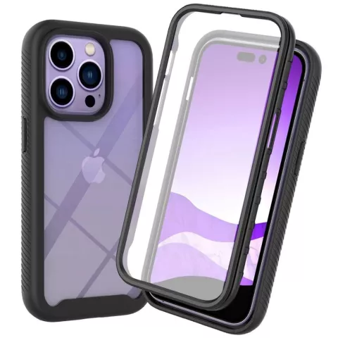 Just in Case 360 Full Cover Defense Case compatible avec iPhone 14 Pro - noir