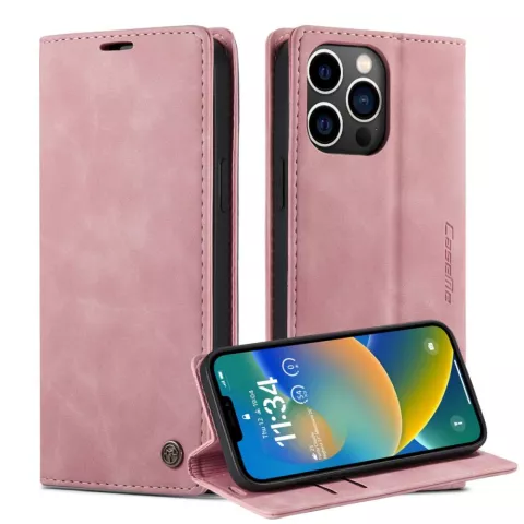 &Eacute;tui portefeuille Caseme Retro pour iPhone 14 Pro - rose