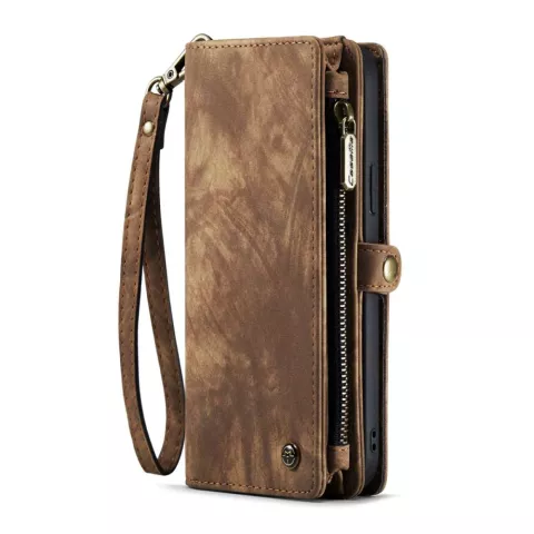 Caseme Vintage &Eacute;tui portefeuille compatible avec iPhone 14 - marron