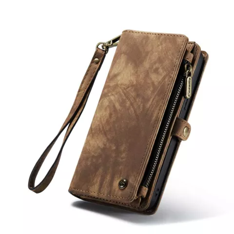 Caseme Vintage &Eacute;tui portefeuille compatible avec iPhone 14 - marron