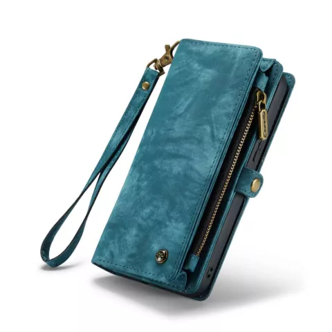 Caseme Vintage &Eacute;tui portefeuille compatible avec iPhone 14 Plus - bleu