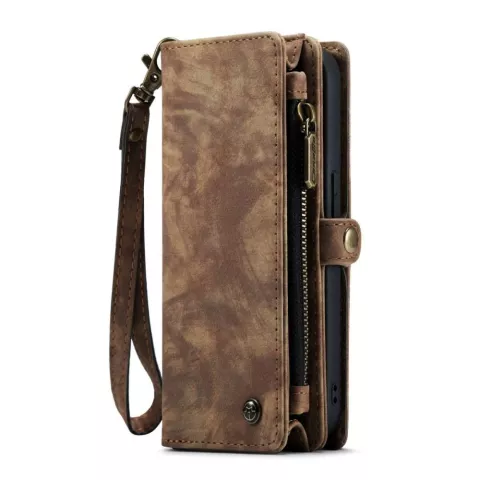 Caseme Vintage &Eacute;tui portefeuille compatible avec iPhone 14 Pro - marron