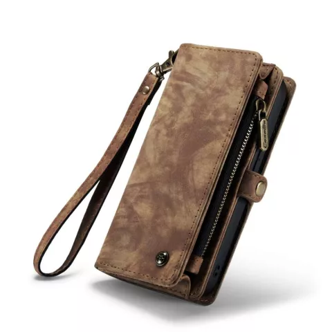 Caseme Vintage &Eacute;tui portefeuille compatible avec iPhone 14 Pro - marron
