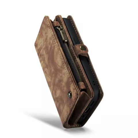 Caseme Vintage &Eacute;tui portefeuille compatible avec iPhone 14 Pro - marron