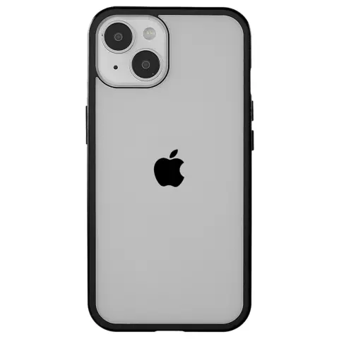 Just in Case Coque en Verre Tremp&eacute; Magn&eacute;tique en M&eacute;tal compatible avec iPhone 14 Plus - Noir et Transparent