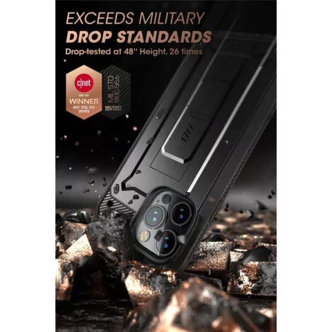 Supcase Unicorn Beetle Belt Clip &eacute;tui compatible avec iPhone 14 Pro - noir