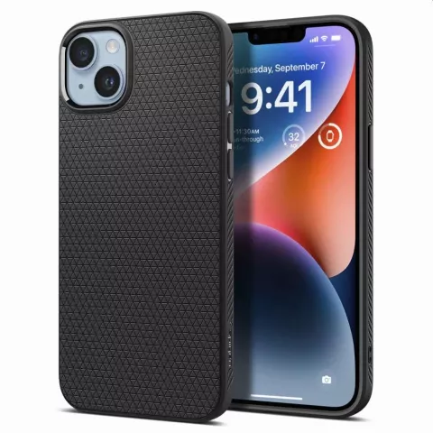 Coque Spigen Liquid Air Case compatible avec iPhone 14 Plus - noir