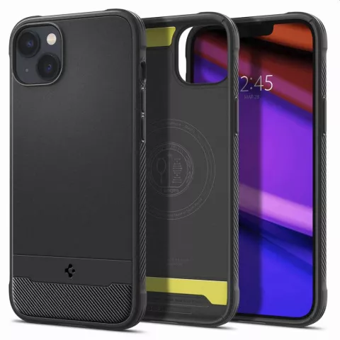 Coque Spigen Rugged Armor Mag Case compatible avec iPhone 14 - noir Magfit