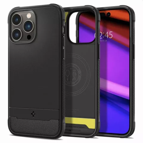 Coque Spigen Rugged Armor Mag Case compatible avec iPhone 14 Pro Max - noir Magfit