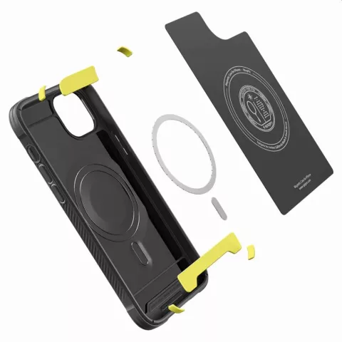 Coque Spigen Rugged Armor Mag Case pour iPhone 14 Plus - noire Magfit