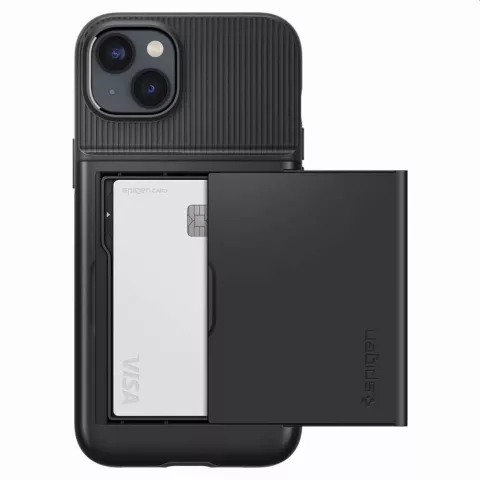 Spigen Slim Armor Cardslot Case compatible avec iPhone 14 Plus - noir