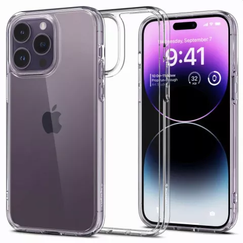 Spigen Ultra Hybrid Case compatible avec iPhone 14 Pro Max - Cristal transparent