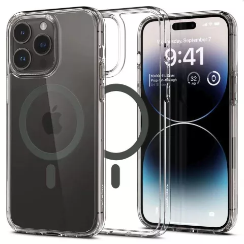 Spigen Ultra Hybrid Mag Case compatible avec iPhone 14 Pro - Graphite