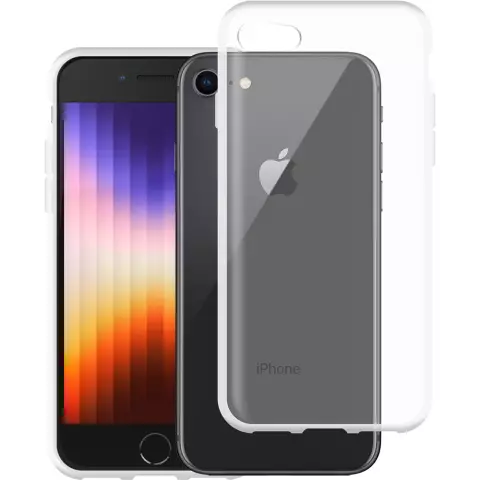 Just in Case Coque souple en TPU compatible avec iPhone SE 2020 et &agrave; l&#039;iPhone SE 2022 - transparente