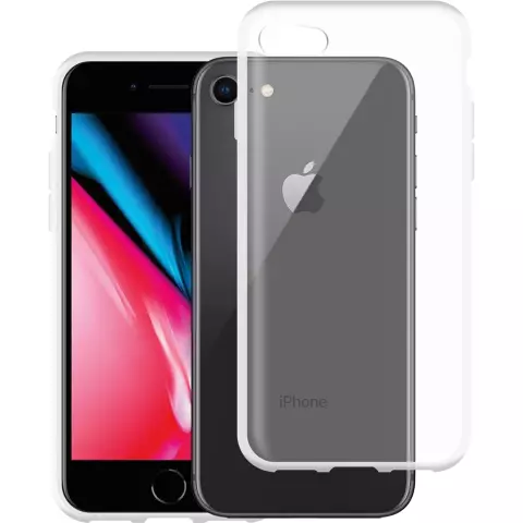 Just in Case Coque souple en TPU compatible avec iPhone SE 2020 et &agrave; l&#039;iPhone SE 2022 - transparente