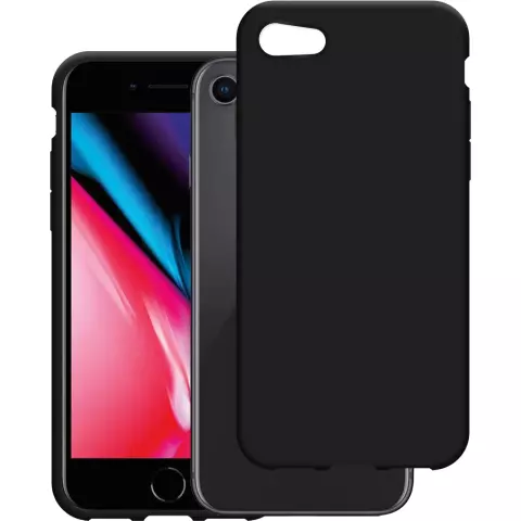 Coque en TPU souple Just in Case pour iPhone SE 2020 et iPhone SE 2022 - Noir