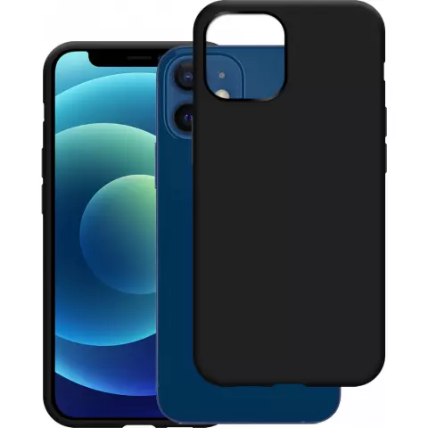 Just in Case Coque souple en TPU avec cordon pour iPhone 12 et iPhone 12 Pro - noir