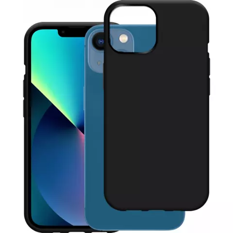 Just in Case Coque en TPU Souple avec Cordon compatible avec iPhone 13 Mini - Noir