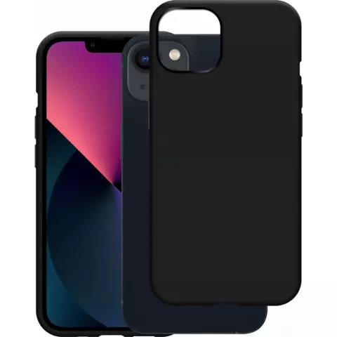 Just in Case Coque en TPU Souple avec Cordon compatible avec iPhone 13 - Noir