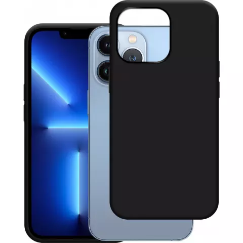 Just in Case Coque en TPU Souple avec Cordon compatible avec iPhone 13 Pro - Noir