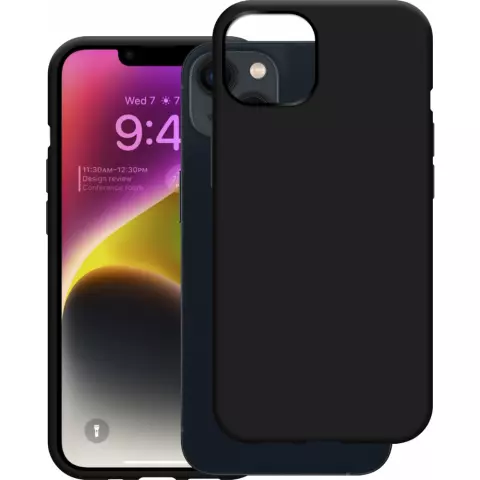Just in Case Coque en TPU Souple avec Cordon compatible avec iPhone 14 - Noir