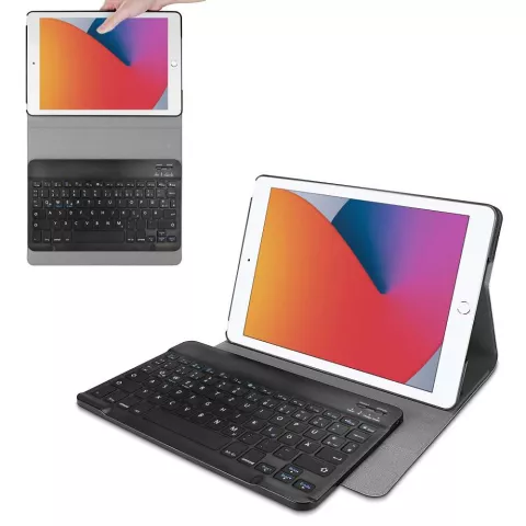 Just in Case Premium QWERTZ &Eacute;tui avec clavier Bluetooth compatible avec iPad 10,2&quot; - Noir