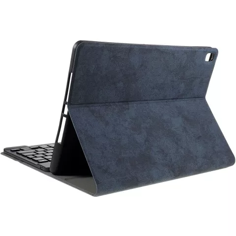 Just in Case Vintage Bluetooth Keyboard Cover QWERTY &eacute;tui compatible avec iPad 10,2 pouces - bleu