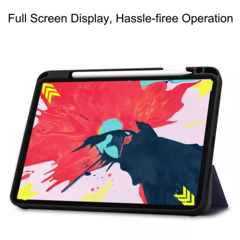 Just in Case &Eacute;tui &agrave; trois volets avec &eacute;tui pour stylo compatible avec iPad Pro 11 pouces (2018 2020 2021 2022) - bleu