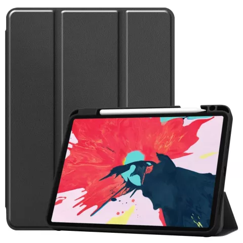 Just in Case &Eacute;tui &agrave; trois volets avec fente pour stylo pour iPad Pro 11 pouces (2018 2020 2021 2022) - noir