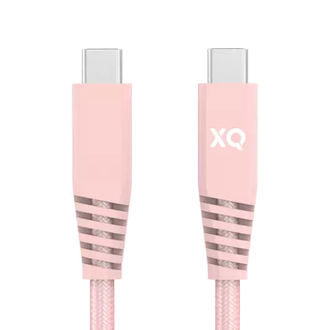 XQISIT C&acirc;ble Tress&eacute; USB-C vers USB-C 3.1 200cm - Rose