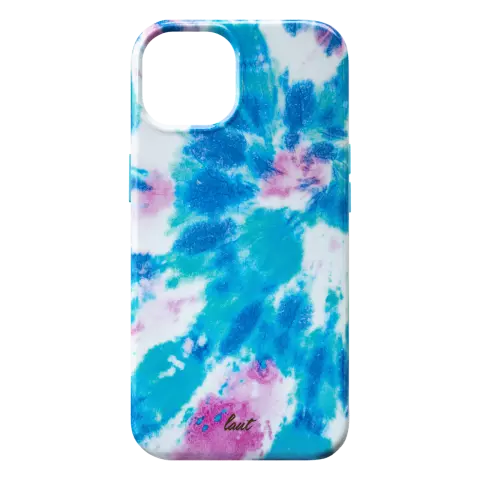 Coque Laut Huex Tie Dye compatible avec iPhone 13 - bleu