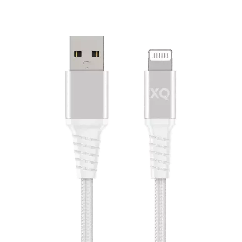 XQISIT Tress&eacute; MFi Lightning vers USB-A C&acirc;ble 200cm - Blanc