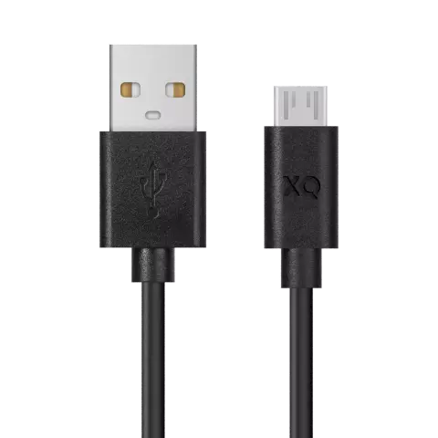 XQISIT Charge &amp; Sync Micro-USB vers USB-A 2.0 100cm - Noir