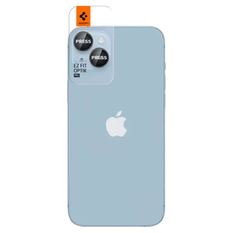 Spigen Glas tR EZ Fit Optik Pro Lens 2 Pack compatible avec iPhone 14 et iPhone 14 Plus - noir