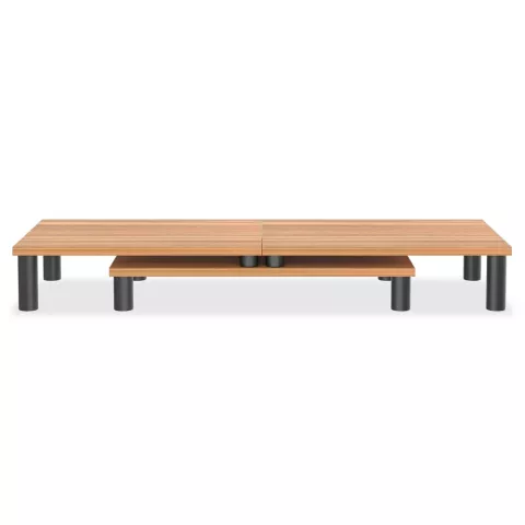 Support de moniteur en bois 3 pi&egrave;ces et support pour ordinateur portable pour le bureau