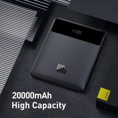 Baseus Blade 20000mAh 100W Banque d&#039;alimentation puissante pour ordinateur portable 2x USB-C PD 2x USB-A Charge rapide