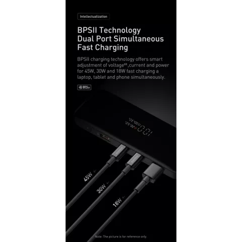 Baseus Blade 20000mAh 100W Banque d&#039;alimentation puissante pour ordinateur portable 2x USB-C PD 2x USB-A Charge rapide