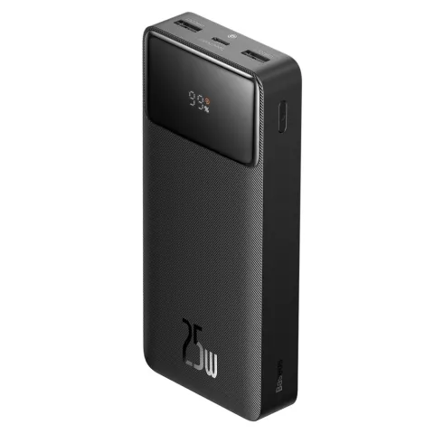 Baseus Bipow Powerbank 20000mAh 25W Charge Rapide Double port et c&acirc;ble USB-A et USB-C - Noir